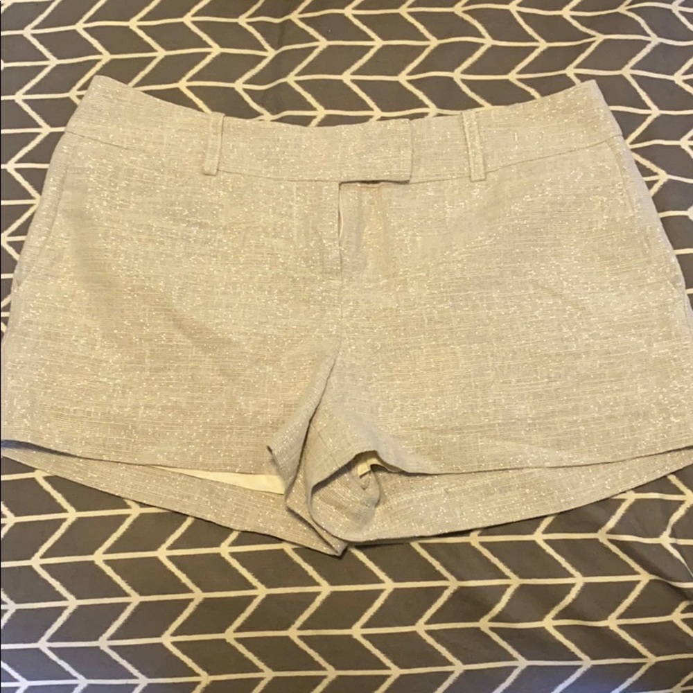 Ann Taylor Loft Holiday Shorts - grey/silver